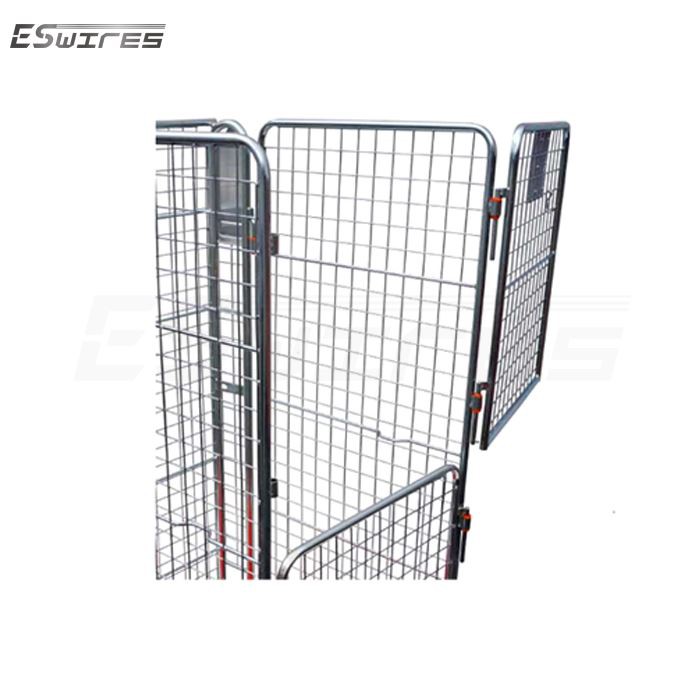 roll cage container half-open door